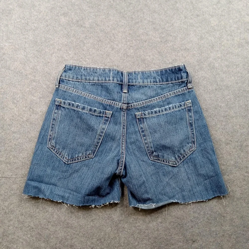 Hollister‎ Shorts Juniors 0 W23 Denim Low-Rise Baggy Cutoff Raw Hem Jean Casual